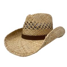 Buckaroo Straw Hat With Leather Band How do you do Buckeroo! Looking to add a little attitude to your sunny day hat game? Look no further than the Buckeroo cowboy (or cowgirl) hat. Made with light weight and durable raffia straw, this style is sure to please both aesthetically as well as in regards to comfort. Featuring a stamped cognac colored leather band this hat is both playful and serious. Complete with a shapeable wire brim and absorbent elastic cotton sweat band you'll be able to ride off Fresh Hat, Bling Jacket, Boys Cowboy Boots, Cowboy Outfit, Girl Cowboy Boots, Lucchese Boots, Twisted X Boots, Stamped Leather, Sweat Band