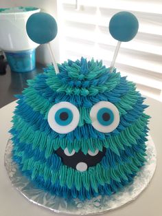 there is a cake that looks like a monster