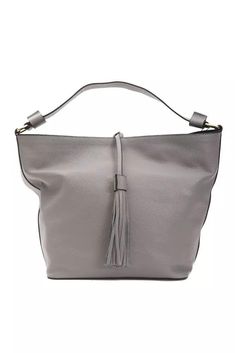 Leather Shoulder Bag With Adjustable Shoulder Strap. Lining With Logo Dp. Dustbag Included. Visible Logo. Dimensions: 32.5x40x16 Cm. Dp Logo, Gray Accessories, Gray Leather, Pompeii, Stylish Bag, Shoulder Tote, Grey Leather, Pebbled Leather, Shoulder Bag Women