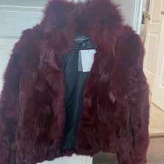 Beautiful Small Cranberry Jacket Rabbit And Fox Chic Burgundy Winter Outerwear, Chic Burgundy Outerwear For Winter, Fox Jacket, Bomber Jackets, Cranberry, Bomber Jacket, Fox, Jackets & Coats, Jackets For Women