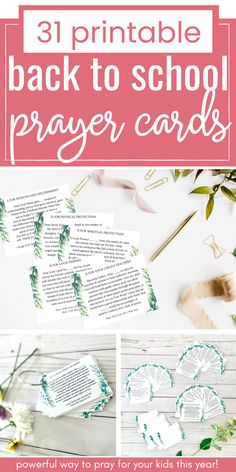 printable back to school prayer cards with text overlay