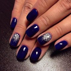 Nail Art 3141 Best Nail Art Designs Gallery Manicure Natural, Blue Gel Nails, Nails Yellow, Silver Nail, Blue Nail Art, Blue Nail Designs, Best Nail Art Designs, Gel Nail Design