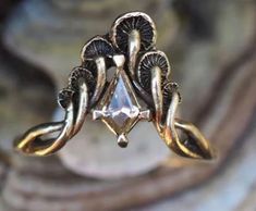 a close up view of an ornate ring