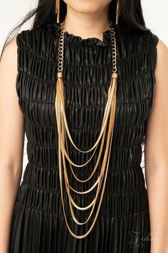 Commanding Dramatically capped in bold fittings, lengthened rows of gold herringbone chains layer flawlessly together across the chest. The sleek display attaches to strands of oversized gold links, adding a gritty industrial edge to this majestic masterpiece. Features an adjustable clasp closure. Sold as one.... Gold Herringbone Chain, Paparazzi Accessories, 10 22, Paparazzi Jewelry, Matching Bracelets, Boutique Jewelry, Online Accessories, Matching Earrings, Online Jewelry