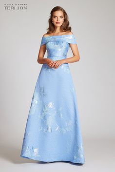 Color_Peri Multi Blue Floral Mother Of The Bride Dress, Dresses For Mother Of The Groom, Gown Shapes, Mothers Gowns, Prom Dress Inspo, Teri Jon, Just My Size, Black Tie Gala, Perfect Figure