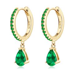 Description & Details The green of emeralds is the color of life and spring, year after year. And, for centuries, it has been the color of beauty and eternal love. • Material: Solid 925 Sterling Silver ∙ Emerald • Finish: Hypoallergenic ∙ Gold Plating• Dimensions: 13.5 x 21.4 mm each• All our work is custom made by hand with love Green Teardrop Hoop Earrings, Green Teardrop Hoop Earrings For May Birthstone, Green Dangle Hoop Earrings For Anniversary, Green Emerald Hoop Earrings In Fine Jewelry Style, Fine Jewelry Emerald Hoop Earrings In Green, Fine Jewelry Green Sterling Silver Hoop Earrings, Green Emerald Hoop Earrings Fine Jewelry, Green Sterling Silver Hoop Earrings For May Birthstone, Emerald Green Hoop Earrings Fine Jewelry