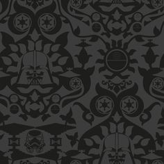 Star Wars The Dark Side Damask Peel & Stick Wallpaper Peel and Stick Wallpaper RoomMates Roll Charcoal Star Wars Bathroom, Star Wars Bedroom, Roommate Decor, Temporary Decorating, Dorm Furniture, Dark Side Star Wars, Wallpaper For Sale, Star Wars Wallpaper, Contemporary Wallpaper