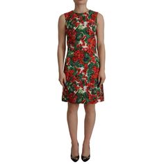 Embrace The Essence Of Spring With This Stunning Multicolor Floral A-Line Dress By Dolce & Gabbana. This Gorgeous New Dress With Tags Is Perfect For Any Occasion Where Elegance And Style Are A Must. With A Tasteful Floral Print And A Flattering A-Line Cut, It Securely Fastens At The Back With A Zip, Ensuring Both Comfort And Sophistication. Crafted In Italy, This Piece Is A Testament To Dolce & Gabbana’s Commitment To Luxury And Quality. Material: 50% Cotton, 49% Viscose, 1% Elastane Lining: 96% Designer Fitted Sleeveless Dress, Designer Red Summer Dresses, Designer Red Dresses For Summer, Designer Red Fitted Dress, Designer Fitted Red Dress, Designer Summer Sleeveless Dresses, Designer Sleeveless Summer Dresses, Designer White Sleeveless Dress, Elegant Floral Print Holiday Dresses