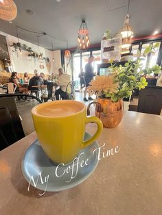 a cup of coffee sitting on top of a saucer