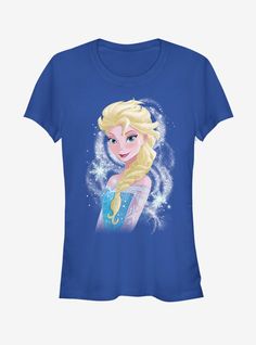 a women's t - shirt with an image of frozen princess on the front