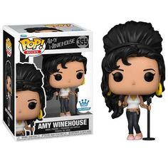 a pop vinyl figurine is shown in front of a box