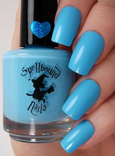 Sky Blue Nail Polish, Light Blue Nail Designs, Sky Blue Nails, Light Blue Nails, Baby Blue Nails, Fun Nail Colors, Blueberry Cobbler, Blue Nail Art, Blue Nail Polish