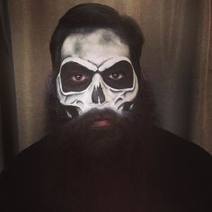 Skull Makeup, Skeleton Makeup, Skull, Beard, Beard Costume, Halloween Skull, Halloween Makeup, Scary Makeup, Costume Makeup, Skull Costume, Skeleton Costume, Amanda Rae Beauty Men’s Skull Face Paint, Bearded Skeleton Makeup, Skull Face Paint With Beard, Skull Halloween Makeup For Men With Beard, Skeleton Makeup Neck And Chest, Men’s Halloween Makeup With Beard, Skeleton Face Paint With Beard, Skeleton Makeup Man Beard, Halloween Beard Makeup