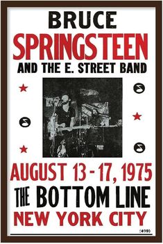 an event poster for bruce springteen and the e street band at the bottom line new york city