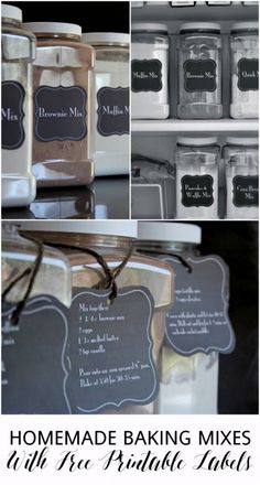 homemade baking mixes with free printable tags