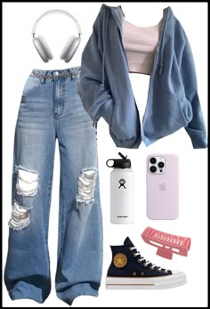 💞That's me💞 Outfit | ShopLook Chilled Outfit Ideas, Outfit Ideas To Recreate, Blue Outfit Preppy, Aesthetic Outfits For College, 2019 Outfits Aesthetic, Clothes For Teens Girls Outfits, Oversized Cute Outfits, Kpop Inspired Outfits Casual, Main Character Aesthetic Outfits