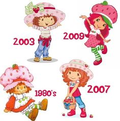 four children with hats and numbers in the year 2009 to present them as well as strawberry shortcakes