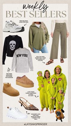 Last+week’s+best+sellers!+  #bestsellers  Walmart+sweater.+Walmart+fashion.+New+York+sweater.+Walmart+UGG+inspired+platform+slippers.+Family+matching+Grinch+pajamas.+Target+fashion.+Target+wide+leg+jeans.+Leopard+kitten+heels.+New+Balance+inspired+sneakers++  #LTKSeasonal+#LTKFindsUnder100+#LTKStyleTip Leopard Kitten, Grinch Pajamas, Target Fashion, New York Sweater, Fashion New York, Walmart Fashion, Target Style