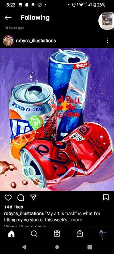 an image of some cans and sodas on top of each other, with the caption following