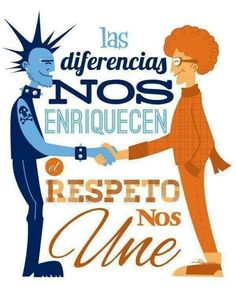 two people shaking hands with the words as diferencias entruocenes respect