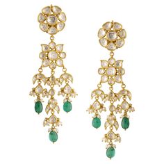 Luxury Chandelier Earrings For Festive Occasions, Luxury Festive Chandbali Bridal Earrings, Luxury Chandbali Bridal Earrings For Festive Occasions, Luxury Chandbali Earrings For Festive Occasions, Luxury Chandbali Earrings For Festivals, Traditional Hallmarked Chandelier Earrings For Formal Occasions, Luxury Gold Chandbali Earrings, Luxury Hand Set Chandbali Earrings, Traditional Diamond Chandelier Earrings For Festive Occasions