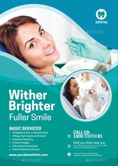 Dental Pamphlet Design, Dental Clinic Promotion Ideas, Dental Clinic Poster Design, Dental Poster Design, Dental Clinic Poster, Medical Flyer Design, Dentist Poster, Dentist Marketing, Medical Flyer