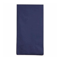 a blue napkin on a white background