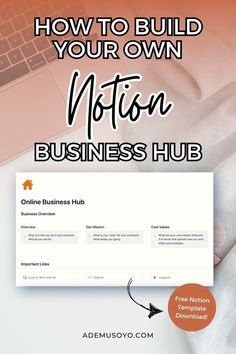 a laptop with the words how to build your own nation business hub