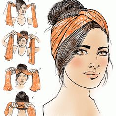 Latina Magazine, Hair Scarf Styles, Peinados Fáciles Para Cabello Corto, Penteado Cabelo Curto, Bandana Hairstyles, Crochet Hair Styles, Hair Dos, Headband Hairstyles, Scarf Hairstyles