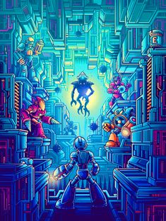 an image of a sci - fi movie poster with robots and aliens in the background