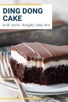 a close up of a piece of cake on a plate with a fork in front of it