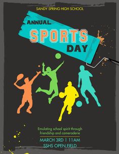 an advertisement for the annual sports day