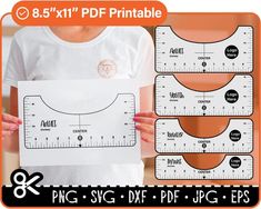 a woman holding a paper ruler with measurements on it and the text 8x1'x1'df printable