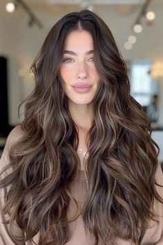 38 Divine Dark Brown Hair Balayage Hairstyles For Beautiful Dimensional Hair Multi Dimensional Brunette Balayage, Soft Brown Hair With Dimension, Dimensional Brunette Blue Eyes, Dark Brown Hair Highlight Ideas, Cool Toned Brown Balayage, Warm Tone Balayage On Dark Hair, Dark Base Balayage, Dark Brown Hair Balayage Winter, Dark Brown Fall Hair