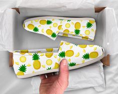 Super cute pineapple custom made shoes for women and girls! Our custom made shoes are sure to attrack some attention! All of our sneakers are custom-made-to-order and handcrafted to the highest quality standards Check out more of our footwear here: https://www.etsy.com/shop/unicornshoesshop/ Product name; Pineapple Custom Shoes | Womens Shoes | Cute Shoes | Canvas Women Shoes | Girls Slip Ons | Casual Shoes | Pineapple Gifts | Vegan Gifts Product Features; ▶ Features a full wrap canvas print. ▶ Cute Shoe, Pineapple Gifts, Halloween Shoes, Cute Pineapple, Custom Made Shoes, Shoes Cute, Shoes Canvas, Popular Shoes, Vegan Gifts