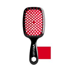 UNbrush Detangling Hair Brush in Canyon Red with swatch Polished Hair, Detangling Hair, Detangling Hair Brush, Unruly Hair, Wavy Curly Hair, Styling Brush, Hair Detangler, Wet Hair, Brushing