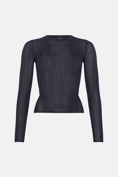 Looking sleek from work days to weekend adventures, this ribbed knit top makes a stylish foundation for myriad looks. It features a classic round neck, long sleeves and a streamlined fit that hugs the form in all the right places.Style: JumperFabric: KnittedLength: RegularSleeve Length: Long Sleeve Rib Knit Top, Ribbed Knit Top, Jumpers And Cardigans, Knit Top, Rib Knit, Ribbed Knit, Cardigans, Jumper, Round Neck