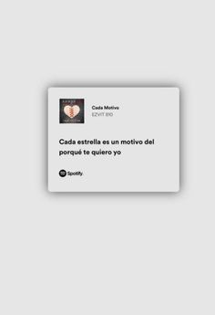 a white card with an image of a heart and the words, code astrala en motivvo del porque te quiero y'yo?