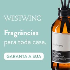 an image of a bottle of liquid with the caption westwing fragancias para toda casa garanta