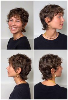 wavy curly 60s mod Mod Style 60's Hair, Women Short Pixie Haircut, Shaggy Curly Pixie Haircut, Short 60s Haircut, 60s Short Curly Hair, Bold Curly Haircuts, Mod 60s Hair, Short Curly Haircuts Mullet, Very Short Curly Hair Women