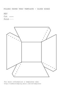 an open box is shown with the cut out pattern on it and instructions for how to make