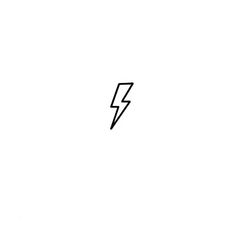 a black and white drawing of a lightning bolt