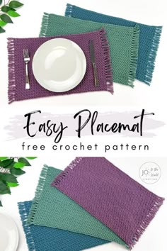 the easy placemat is made with two different colors