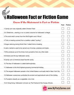 the halloween fact or fiction game