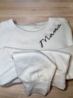 Custom embroidered sweatshirt Casual Embroidered Fleece Sweatshirt, Casual Embroidered Crew Sweater, Casual Embroidered Crew Neck Sweater, Casual Crew Neck Embroidered Sweater, Casual Embroidered Sweatshirt For Loungewear, Embroidered Fleece Top With Crew Neck, Fall Sweatshirt With Embroidered Logo For Loungewear, Embroidered Fleece Crew Neck Top, Custom Embroidery Loungewear Tops