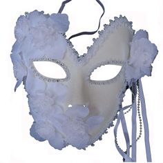 PRICES MAY VARY. Beautifully Mask, Celebrate carnivale, mardi gras parties and festivals in a creative fashion Material: silk flower, glitter powder, two stringing beads, plastic Size: one size fit most adults Masquerade Mask Full Face, White Masquerade Mask, Masquerade Mask Women, Face Lace, Venice Mask, Venetian Masquerade Masks, Mask White, Metal Mask, Prime Colors