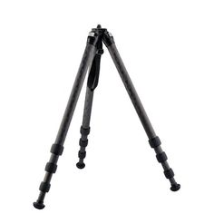 the tripod has two legs and is black