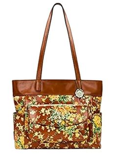 Patricia Nash Alviano Leather Shopper Tote-Vintage Botanical Garden-NWT-Original Price $249.00              HAS ORIGINAL TAG & CARE TOTE Patricia Nash Alviano Leather Shopper Tote Made to carry everything but the kitchen sink! The Alviano is a unique piece of wearble artistry that merges high-quality leather and handcrafted detail with utilitarian pockets and a super-spacious interior. It's truly the perfect accessory for shopping excursions ... so we had to name it as such. Color Choices: Vinta Vintage Leather Bags For Spring, Brown Leather Bag With Floral Print, Vintage Floral Print Shoulder Bag, Travel Floral Print Leather Shoulder Bag, Leather Shoulder Bag With Floral Print For Travel, Leather Travel Bag With Floral Print, Leather Floral Print Shoulder Bag For Travel, Brown Floral Print Shoulder Bag For Travel, Vintage Brown Shoulder Bag With Floral Print