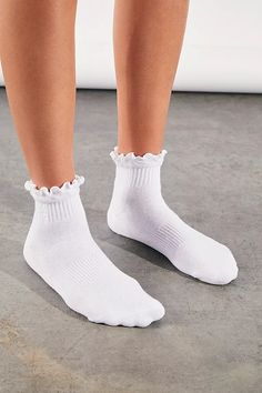 Movement Classic Ruffle Socks | Free People Short Socks Women, Ruffle Socks, Ruffled Socks, Free People Activewear, Comfy Socks, Fp Movement, Short Socks, New Tops, Ankle Socks