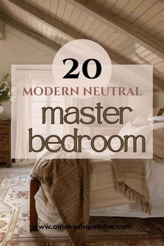 #girlsroom #bedroomideas #dormdecor #bohobedroom #bohochic #homedecortips Master Bedrooms Simple Decor, Neutral Bedroom Headboard, Bedroom Ideas Neutral Colors Modern, Mcgee And Co Bedroom Ideas, Neutral Bedroom With Gray Headboard, White Neutral Bedroom Ideas, Ivory Walls Bedroom, Master Bedrooms Decor King Bed, Neutral Traditional Bedroom